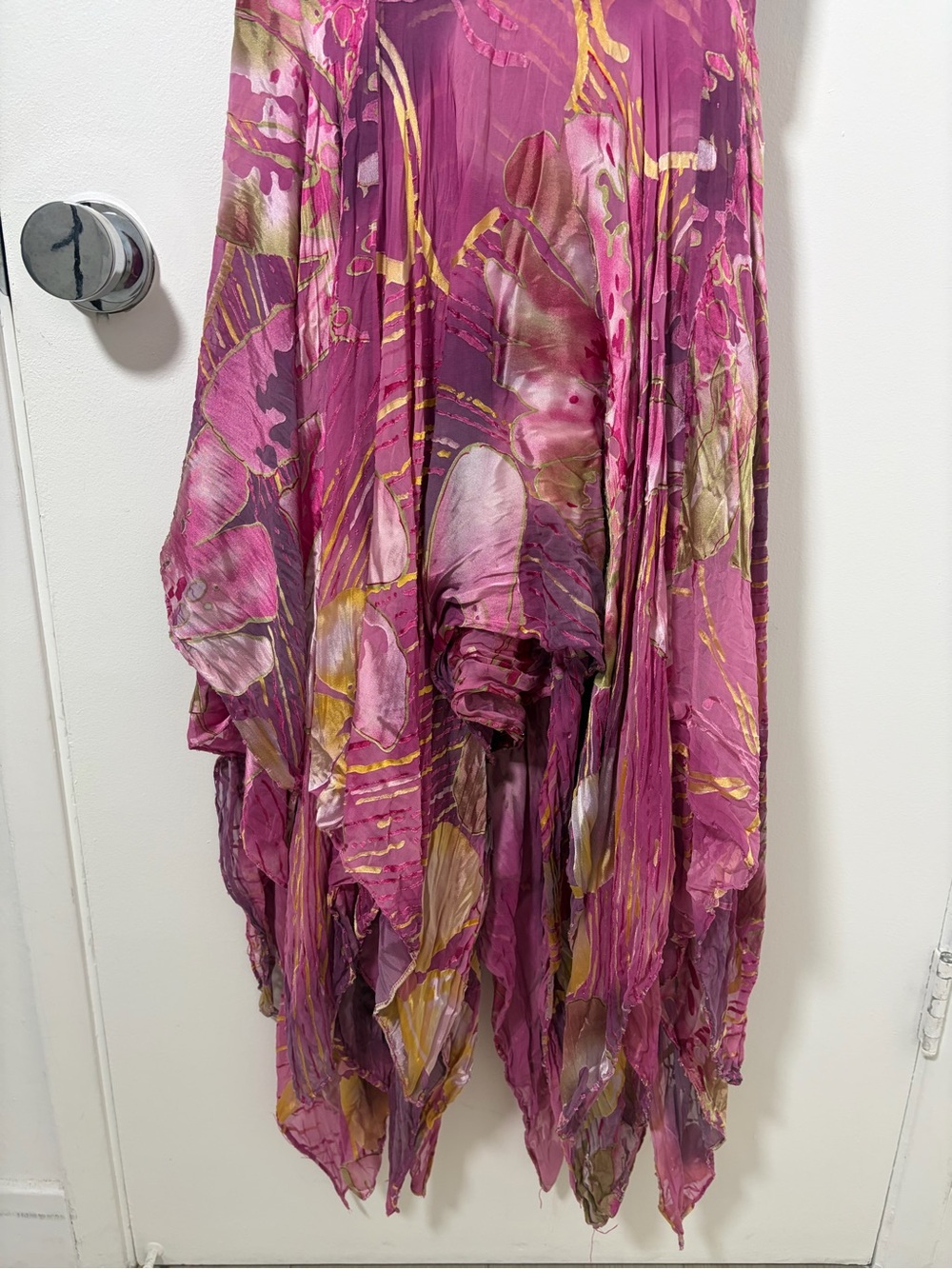 Pink Fairy y2k Floral V-Neck Handkerchief Hem Dress - Picture 7 of 11